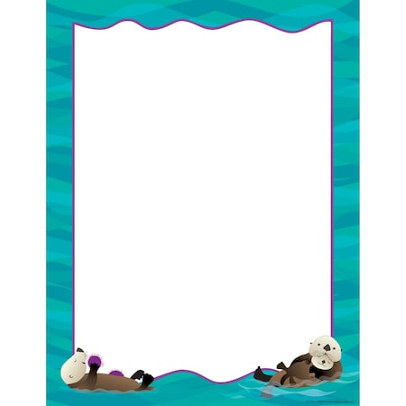 Barker Creek Sea & Sky Otters Computer Paper, 50 sheets/Package 718